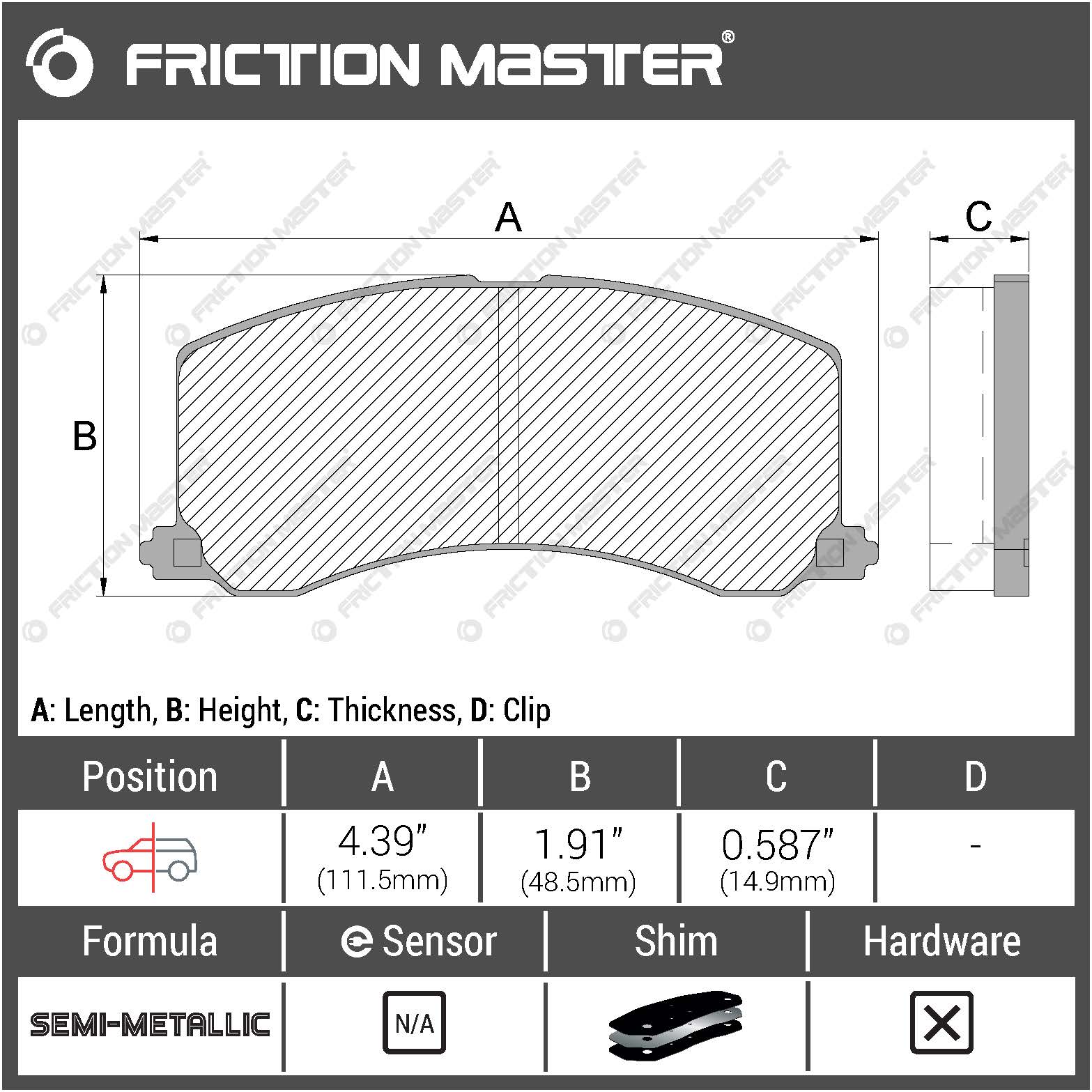 Friction Master MKD677 Brake pads
