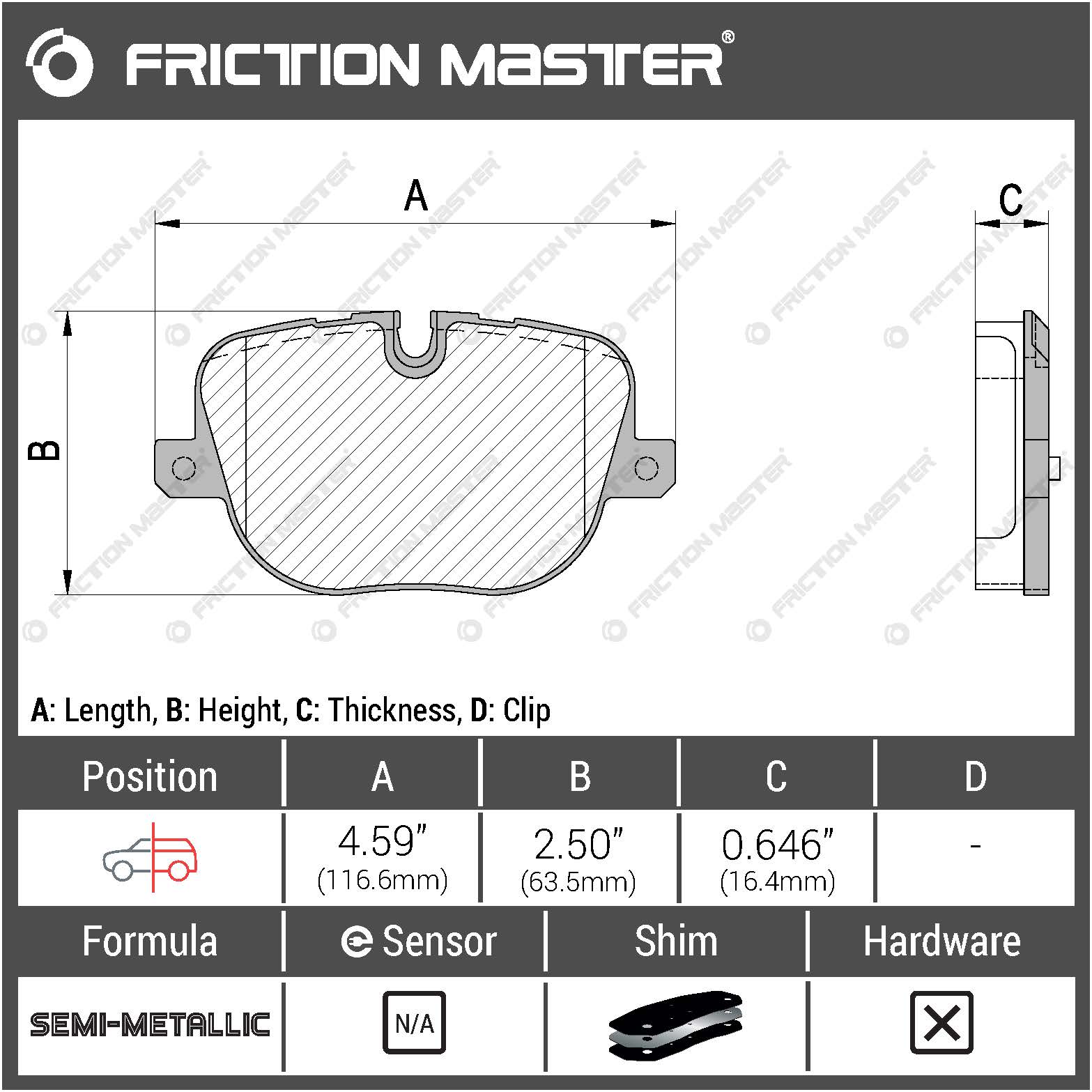 Friction Master MKD1427 Brake pads Friction Master MKD1427 Brake pads