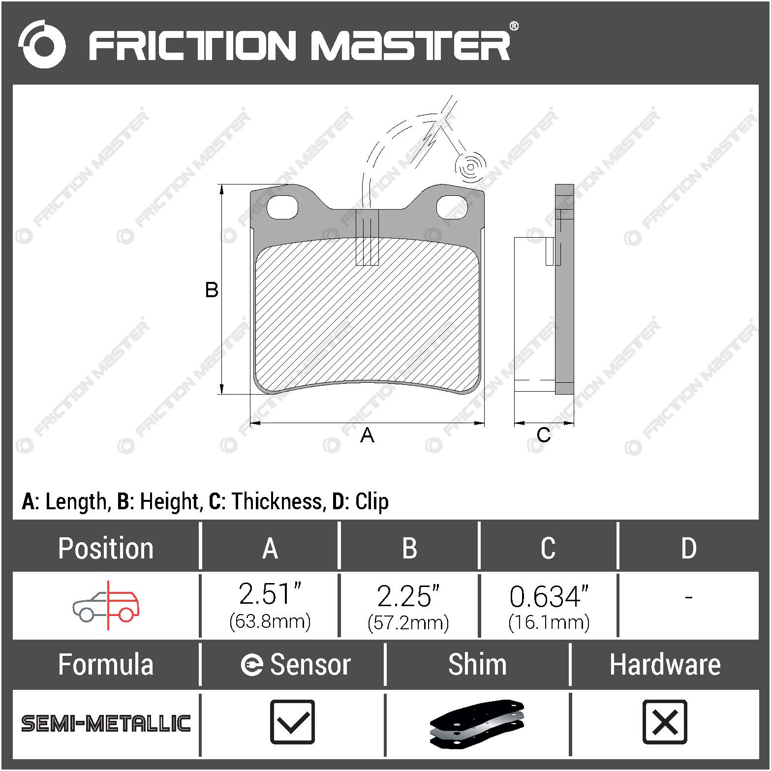 Friction Master MKD1480 Колодки тормозные