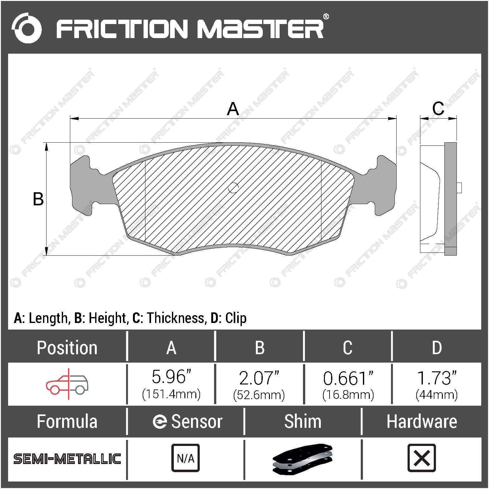 Friction Master MKD1538 Колодки гальмівні