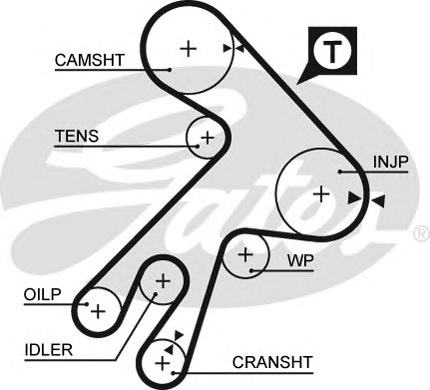 Gates 5057XS Belt timing Gates 5057XS Belt timing