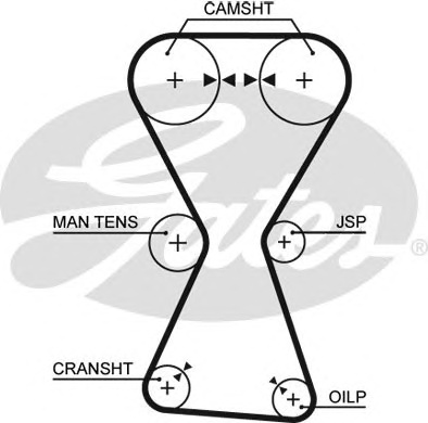 Gates 5255XS Ремінь ГРМ