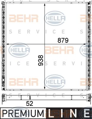 Hella 8MK 376 750-581 Радіатор охолодження двигуна Hella 8MK 376 750-581 Радіатор охолодження двигуна