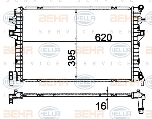 Hella 8MK 376 912-234 Радіатор