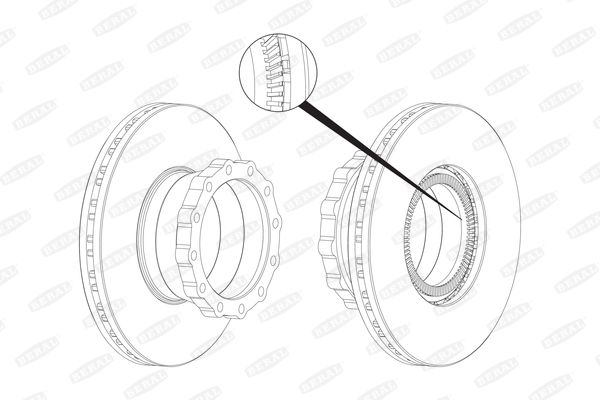 Beral BCR148A Brake disc