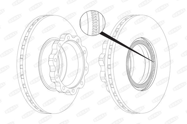 Beral BCR161A Brake disc