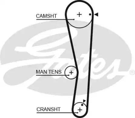 Gates 5687XS Belt timing Gates 5687XS Belt timing