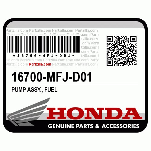 Honda 16700MFJD01 Fuel pump assy