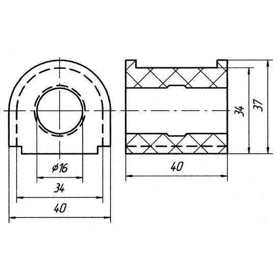 Metgum 2001 Втулка стабілізатора Metgum 2001 Втулка стабілізатора