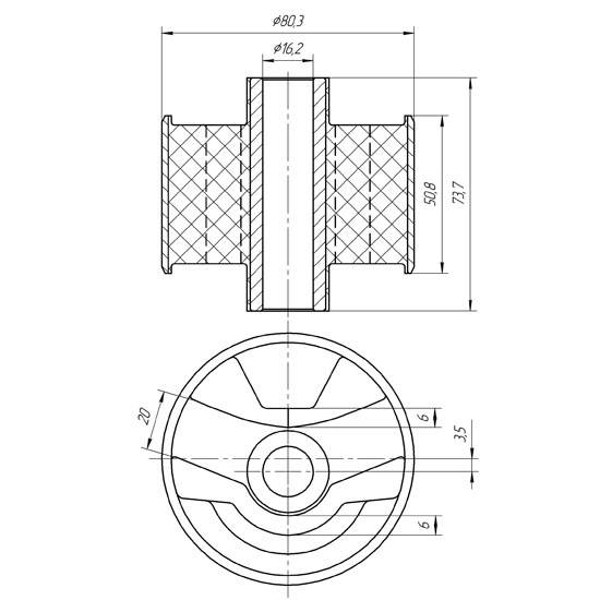 Metgum 2309 Insulator engine mounting Metgum 2309 Insulator engine mounting
